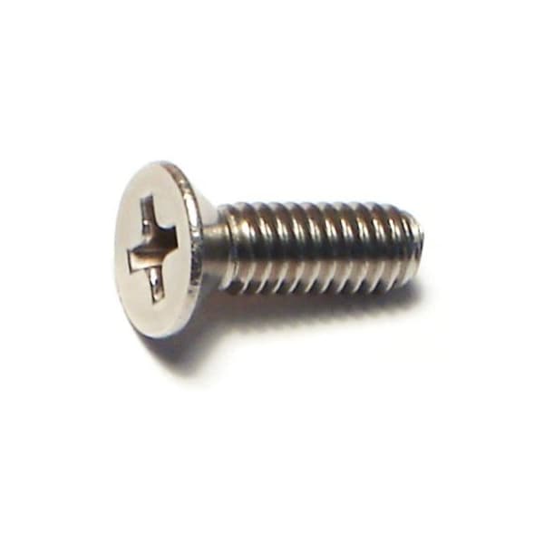 Midwest Fastener #8-32 x 1/2 in Phillips Flat Machine Screw, Plain 18-8 Stainless Steel, 30 PK 63692 - main